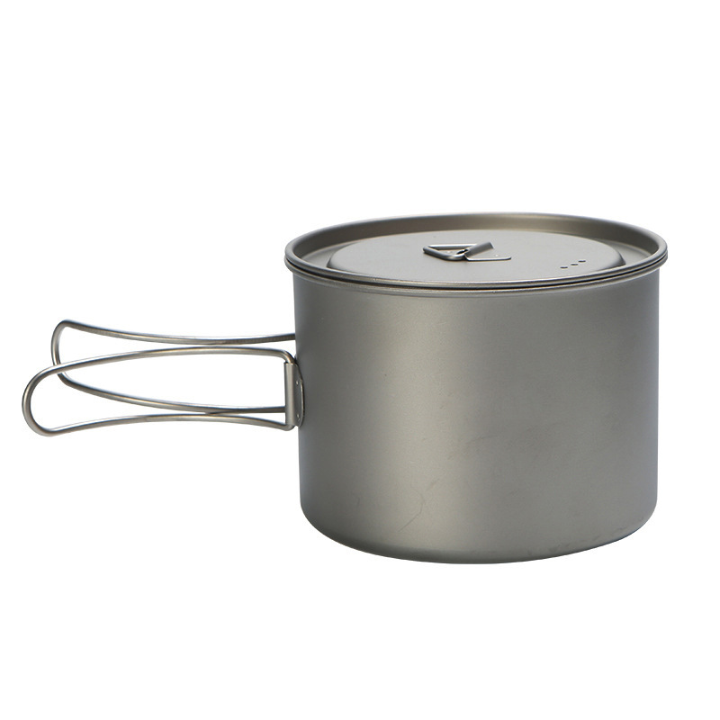 Camping Cooking Sets - Outdoor Picnic Titanium Cooking Pot 750ml