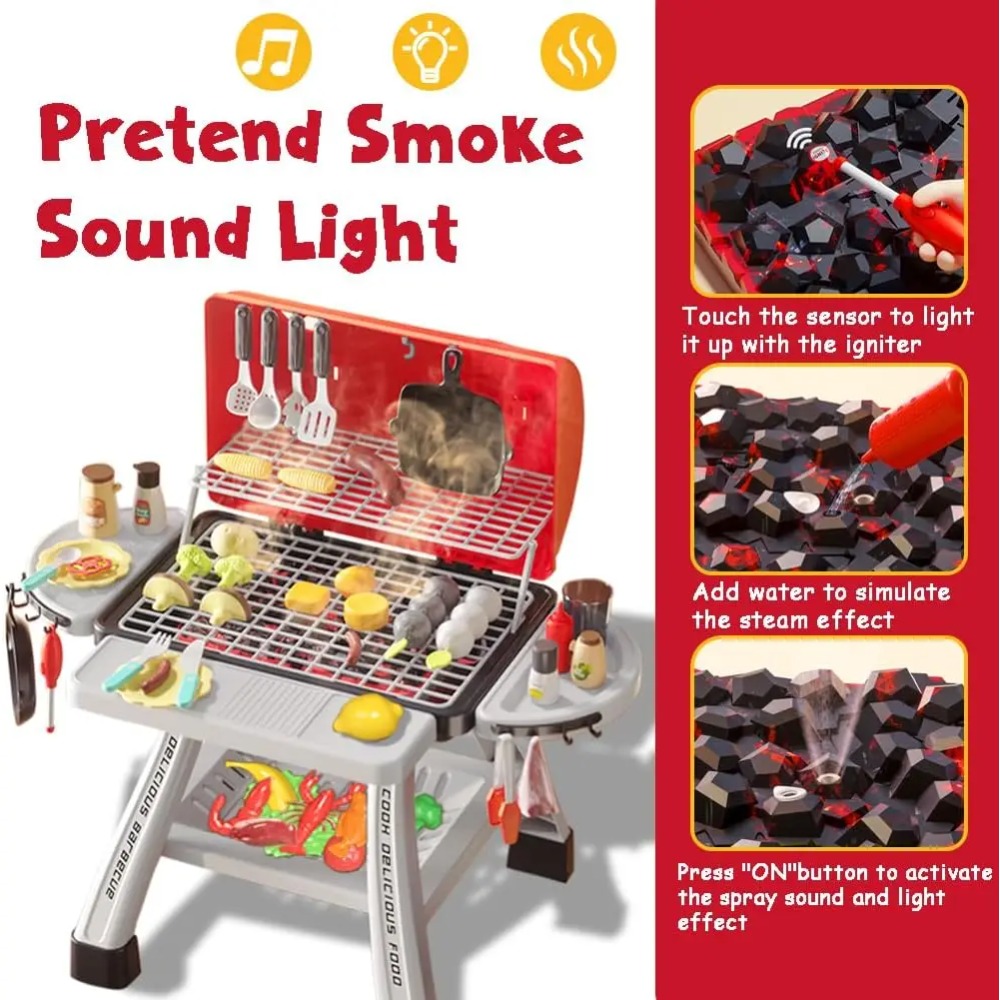 Barbecue Grill Toy Set Kids BB - Camping Cooking Gifts ulasan dan harga