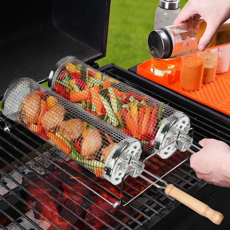 1pc Stainless Steel Rotating B - Camping Cooking Gifts ulasan dan harga