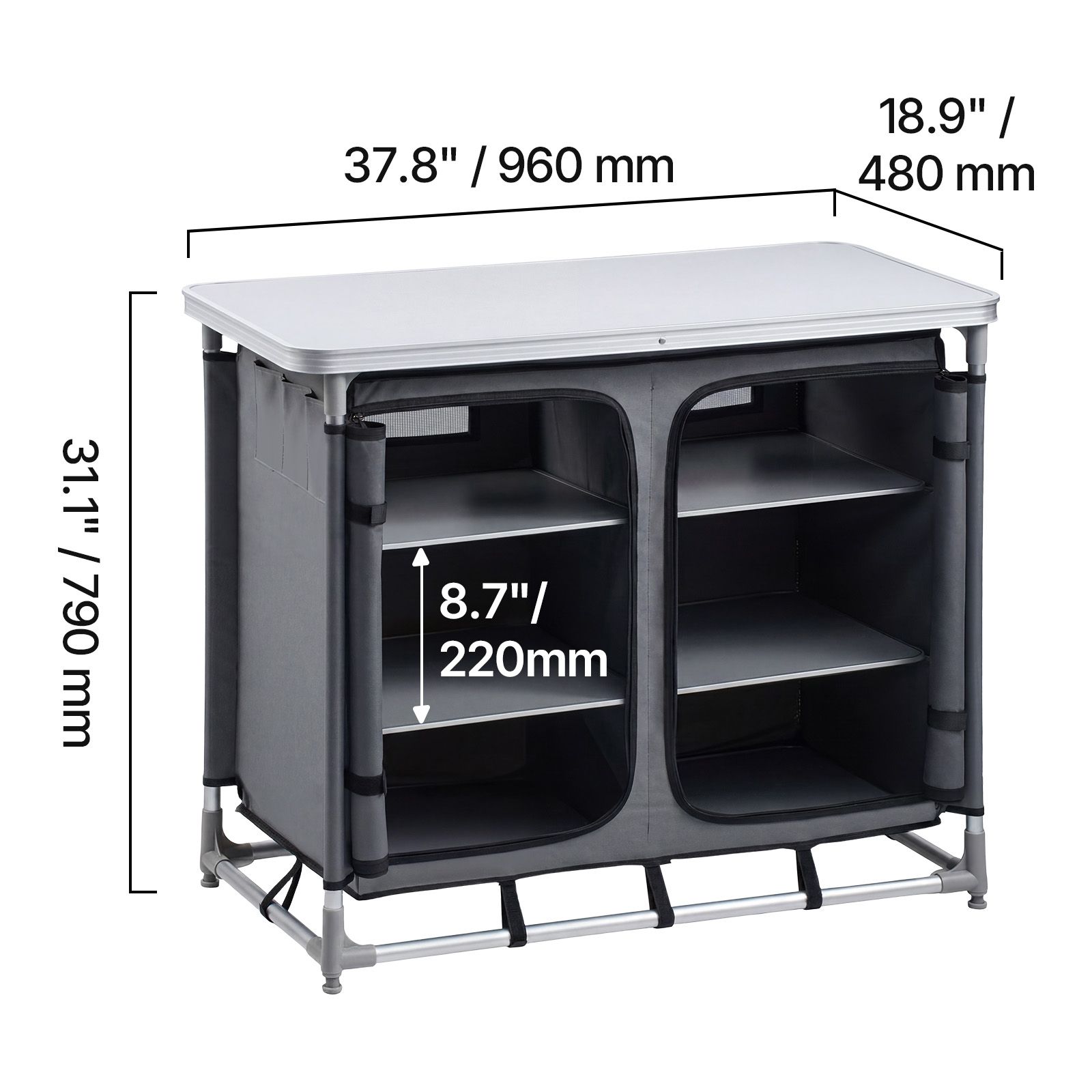 Camping Storage Cabinet, Outdo - Camping Cooking Set Compact ulasan dan harga
