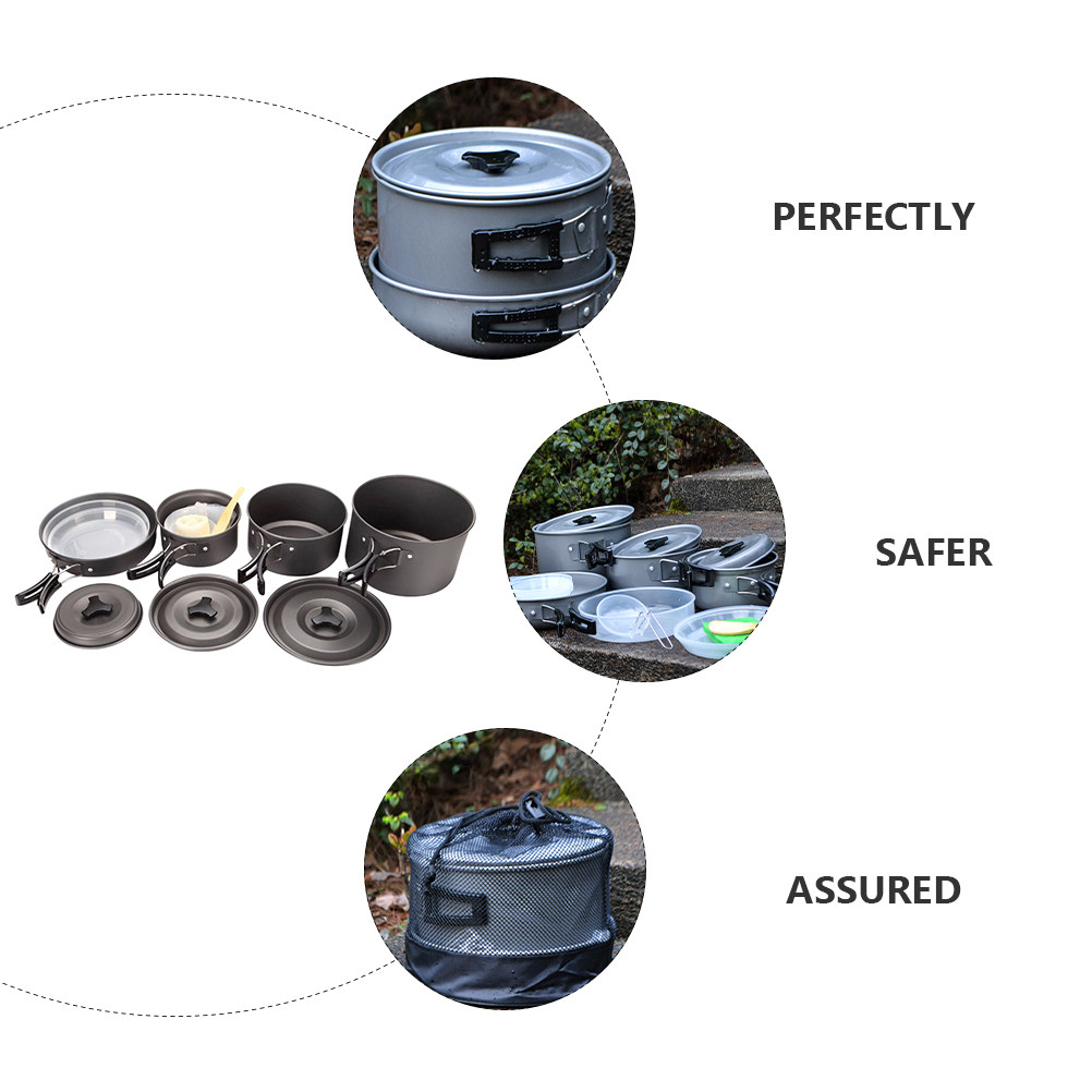 1Set Compact Camping Cookware  - Camping Cooking Set Compact ulasan dan harga